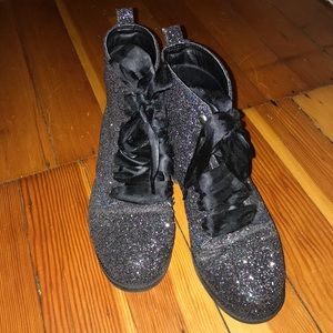 Rare Vintage Galaxy Sparkle Ankle Boots.